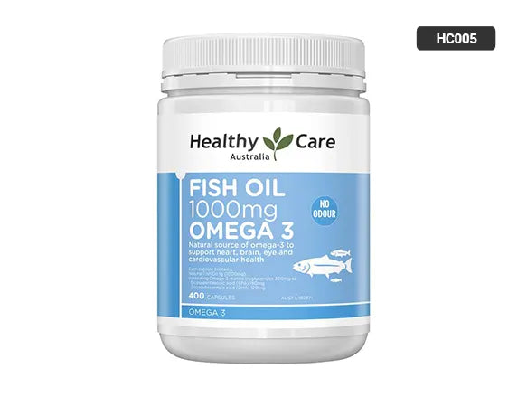 Healthy Care Fish Oil 1000mg Omega 3 400 Capsules in Sri Lanka - Supplement Vault.Lk